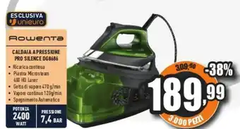 Unieuro Silence steam pro dg9266 2800 w 1,3 l microsteam 400 soleplate nero, verde offerta