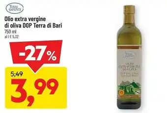 DPiù Terre sapienti olio extra vergine di oliva dop terra di bari offerta