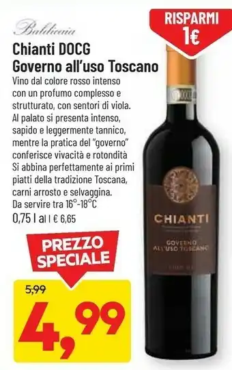 DPiù Chianti docg governo all'uso toscano offerta