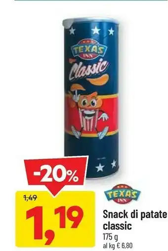 DPiù Snack di patate classic offerta