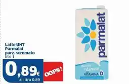 Sigma Latte UHT Parmalat parz. scremato litri 1 offerta