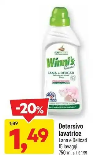 DPiù Winni's detersivo lavatrice offerta