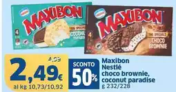 Sigma Maxibon Nestlé choco brownie, coconut paradise g 232/228 offerta