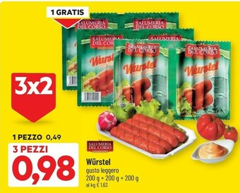 DPiù Wurstel gusto leggero offerta