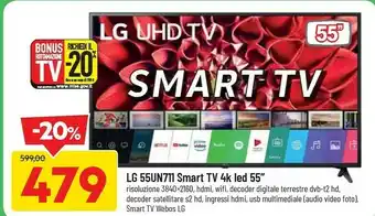 DPiù 55un711c 139,7 cm (55") 4k ultra hd smart tv wi-fi nero offerta