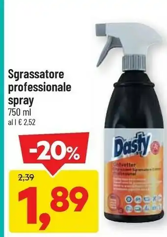 DPiù Dasty sgrassatore professionale spray offerta