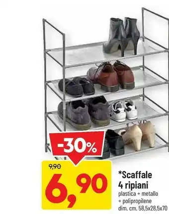 DPiù Scaffale 4 ripiani offerta