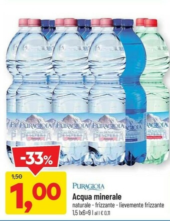 DPiù Acqua minerale naturale offerta