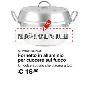 Fornetto in alluminio per cuocere sul fuoco