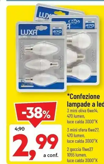 Luxa confezione lampade a led