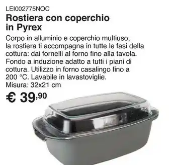 Rostiera grandi cotture con coperchio, 32x21 cm
