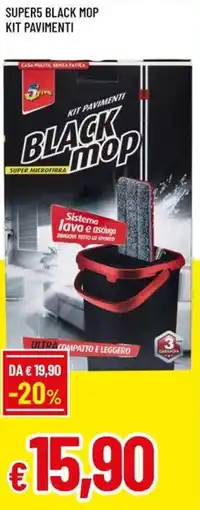Famila SUPER5 BLACK MOP KIT PAVIMENTI offerta