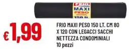 Famila FRIO MAXI PESO 150 LT. CM 80 X 120 CON LEGACCI SACCHI NETTEZZA CONDOMINIALI 10 pezzi offerta