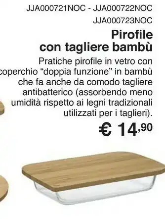 Kasanova Pirofile con tagliere bambu offerta