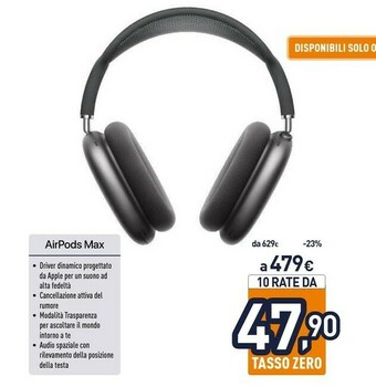 Unieuro Airpods max - grigio siderale offerta