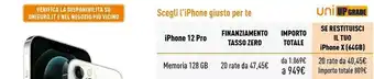 Unieuro Apple iphone 12 pro 128gb offerta