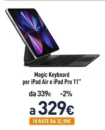 Unieuro Apple magic keyboard per ipad air e ipad pro 11'' offerta