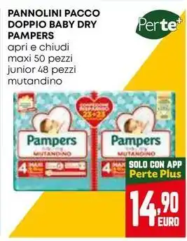 Pam PANNOLINI PACCO DOPPIO BABY DRY PAMPERS offerta