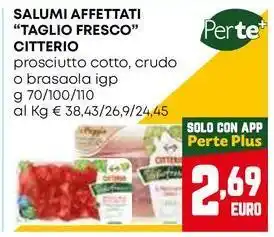 Pam SALUMI AFFETTATI "TAGLIO FRESCO" CITTERIO offerta