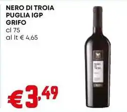 Pam NERO DI TROIA PUGLIA IGP GRIFO cl 75 offerta