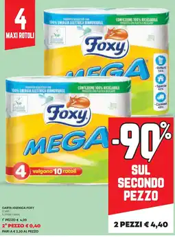 Panorama CARTA IGIENICA FOXY 2 veli 4 maxi rotoli offerta