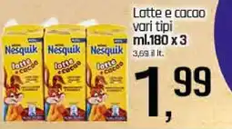 Famila Superstore Latte e cacao vari tipi ml.180 x 3 offerta