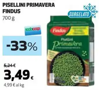 Coop PISELLINI PRIMAVERA FINDUS 700 g offerta
