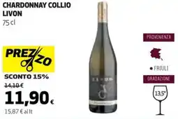 Coop CHARDONNAY COLLIO LIVON 75cl offerta