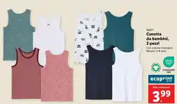 Lidl lupilu Canotta da bambini, 2 pezzi offerta