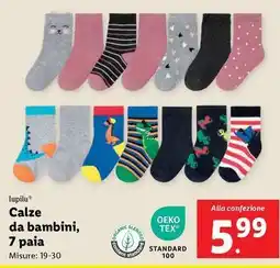 Lidl lupilu Calze da bambini, 7 paia offerta