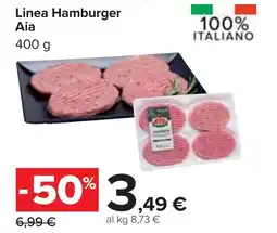 Carrefour Linea Hamburger Aia 400 g offerta