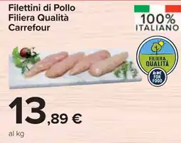 Carrefour Filettini di Pollo Filiera Qualità Carrefour offerta