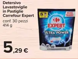 Carrefour Detersivo Lavastoviglie in Pastiglie Carrefour Expert conf. 30 pezzi 414 g offerta