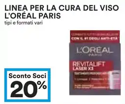 Coop Superstore LINEA PER LA CURA DEL VISO L'ORÉAL PARIS offerta
