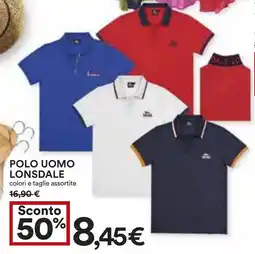 Coop Superstore POLO UOMO LONSDALE offerta