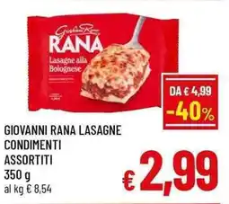 A&O GIOVANNI RANA LASAGNE CONDIMENTI ASSORTITI 350 g offerta
