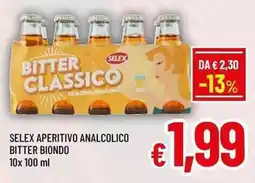 A&O SELEX APERITIVO ANALCOLICO BITTER BIONDO 10 x 100 ml offerta