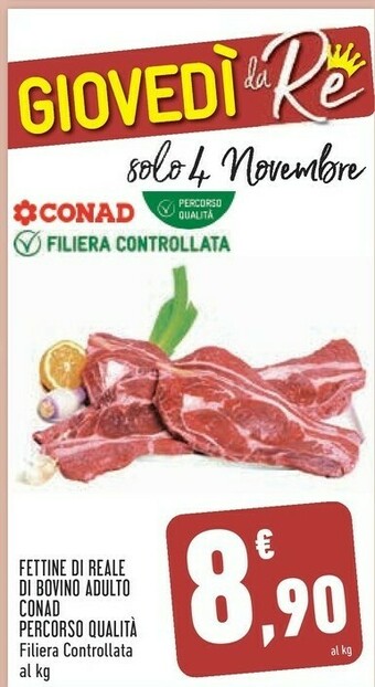 Conad City Conad fettine di reale di bovino adulto offerta