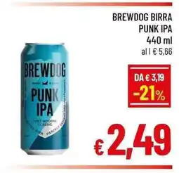 A&O BREWDOG BIRRA PUNK IPA 440 ml offerta