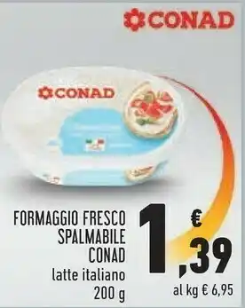 Conad City Formaggio fresco spalmabile offerta