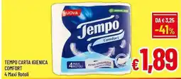 A&O TEMPO CARTA IGIENICA COMFORT 4 Maxi Rotoli offerta