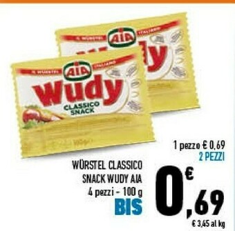 Conad City Wudy classico snack 100 g(ml) offerta