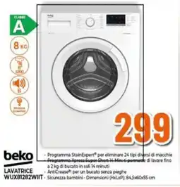 Expert beko LAVATRICE WUX81282WIIT offerta