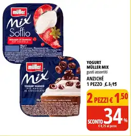 Tigros YOGURT MÜLLER MIX gusti assortiti offerta