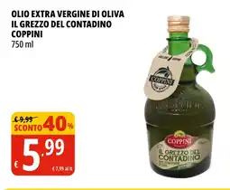 Tigros OLIO EXTRA VERGINE DI OLIVA IL GREZZO DEL CONTADINO COPPINI GALLONE COPPIN 750 ml offerta