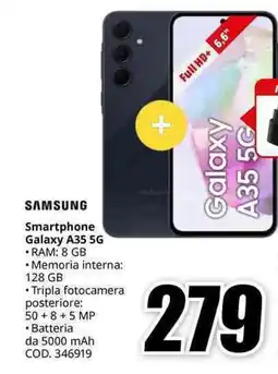 MediaWorld SAMSUNG Smartphone Galaxy A35 5G offerta