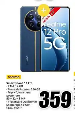 MediaWorld realme Smartphone 12 Pro offerta