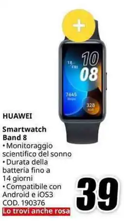 MediaWorld HUAWEI Smartwatch Band 8 offerta