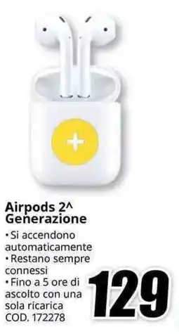 MediaWorld Airpods 2^ Generazione offerta