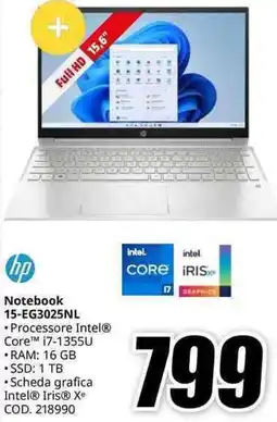 MediaWorld hp Notebook 15-EG3025NL offerta